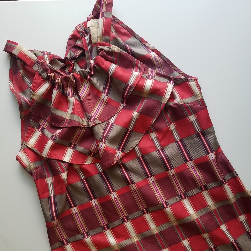 Banana Republic Plaid Halter Tank